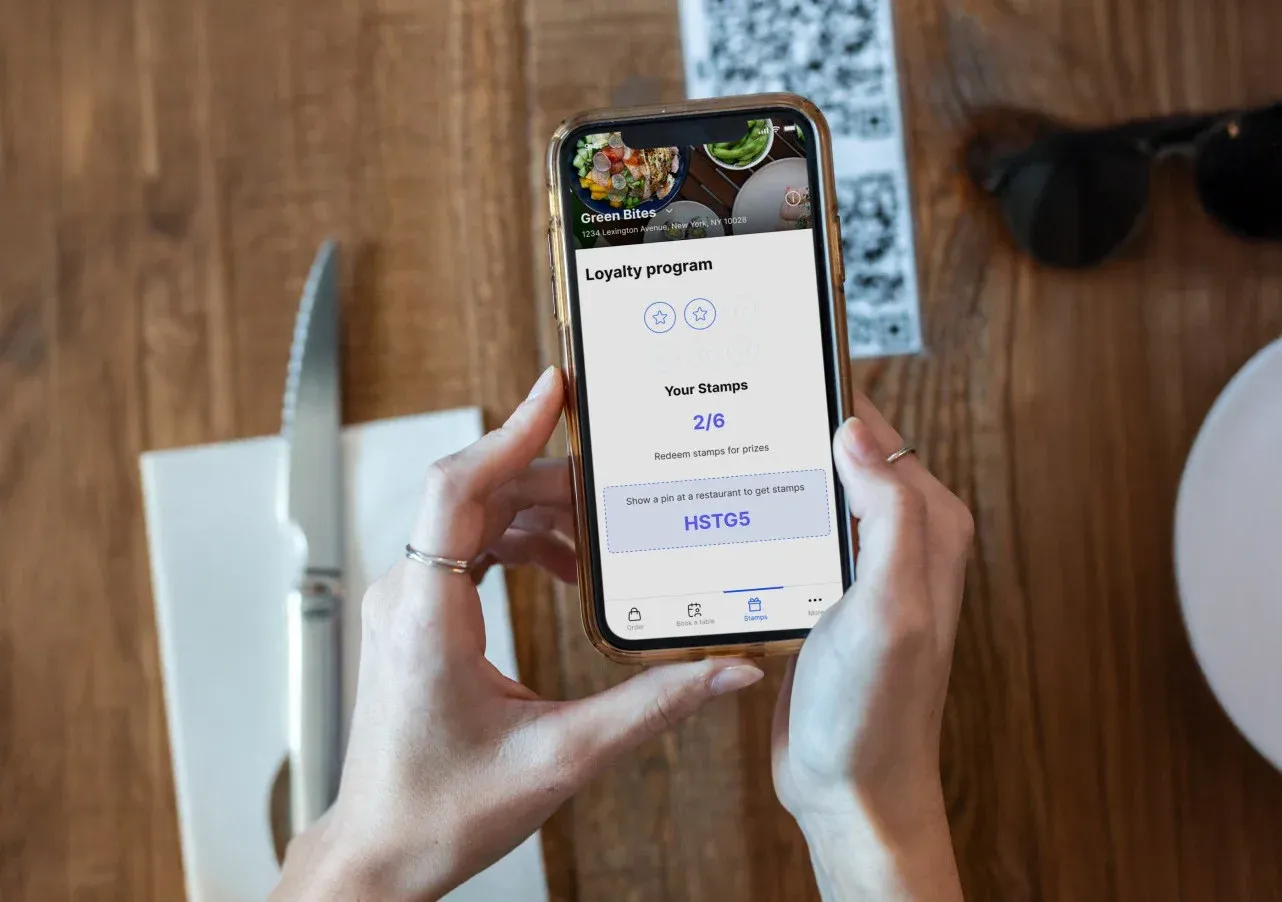 Loyalty program in branded restaurant app