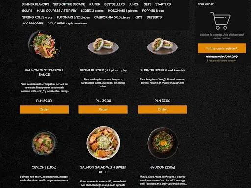 One of the best restaurant menu designs for sushi restaurants