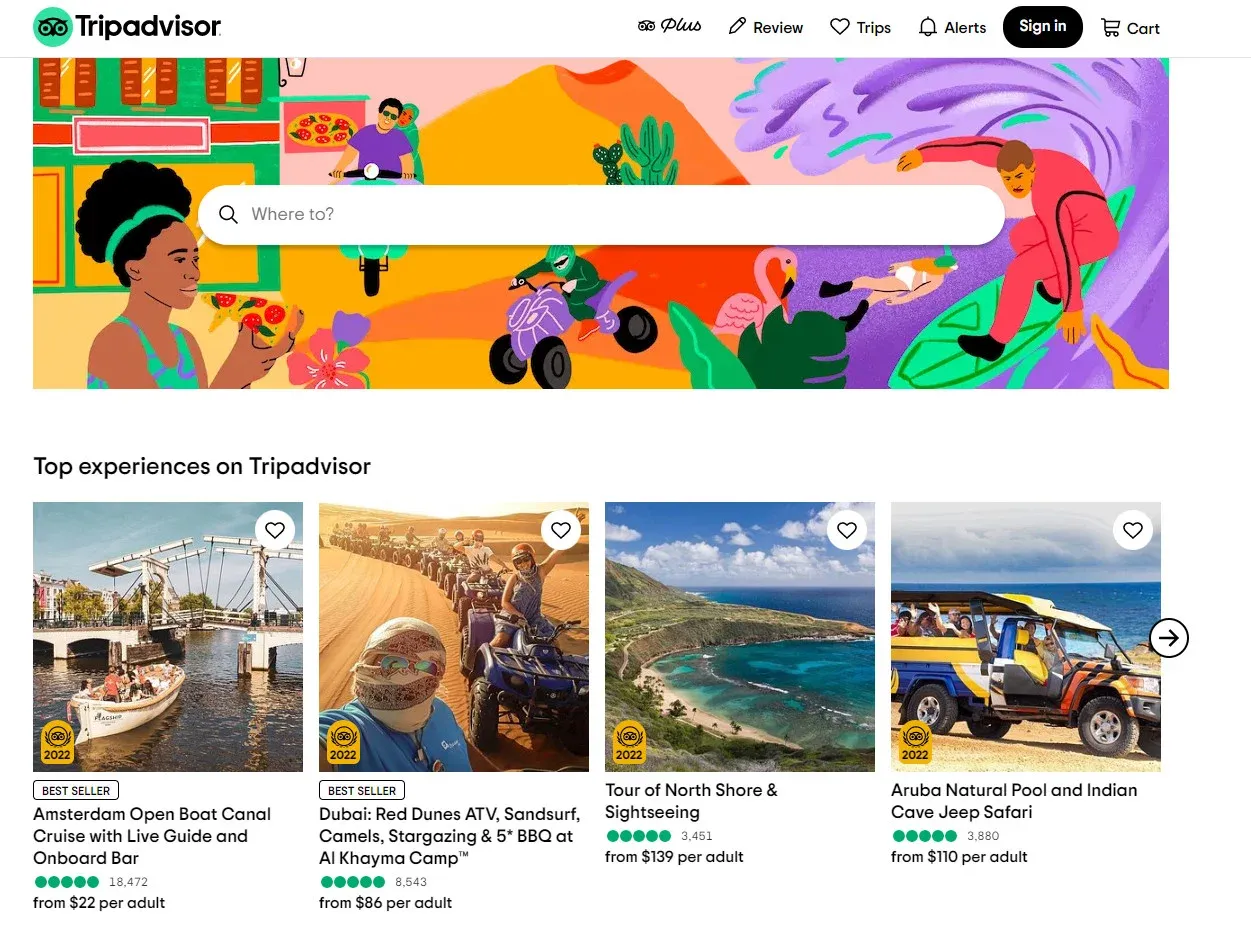 TripAdvisor isn’t just a restaurant review site - it offers reviews on all business types