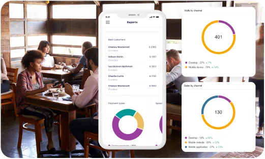 Restaurant customer data reports in the UpMenu CRM