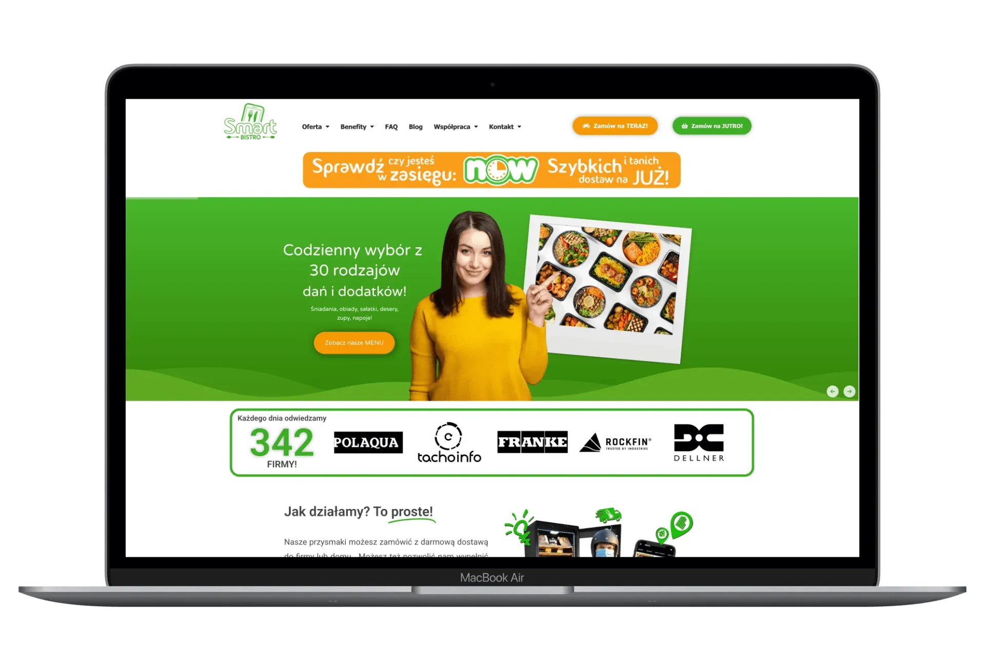Smart Bistro - strona internetowa, widok 1