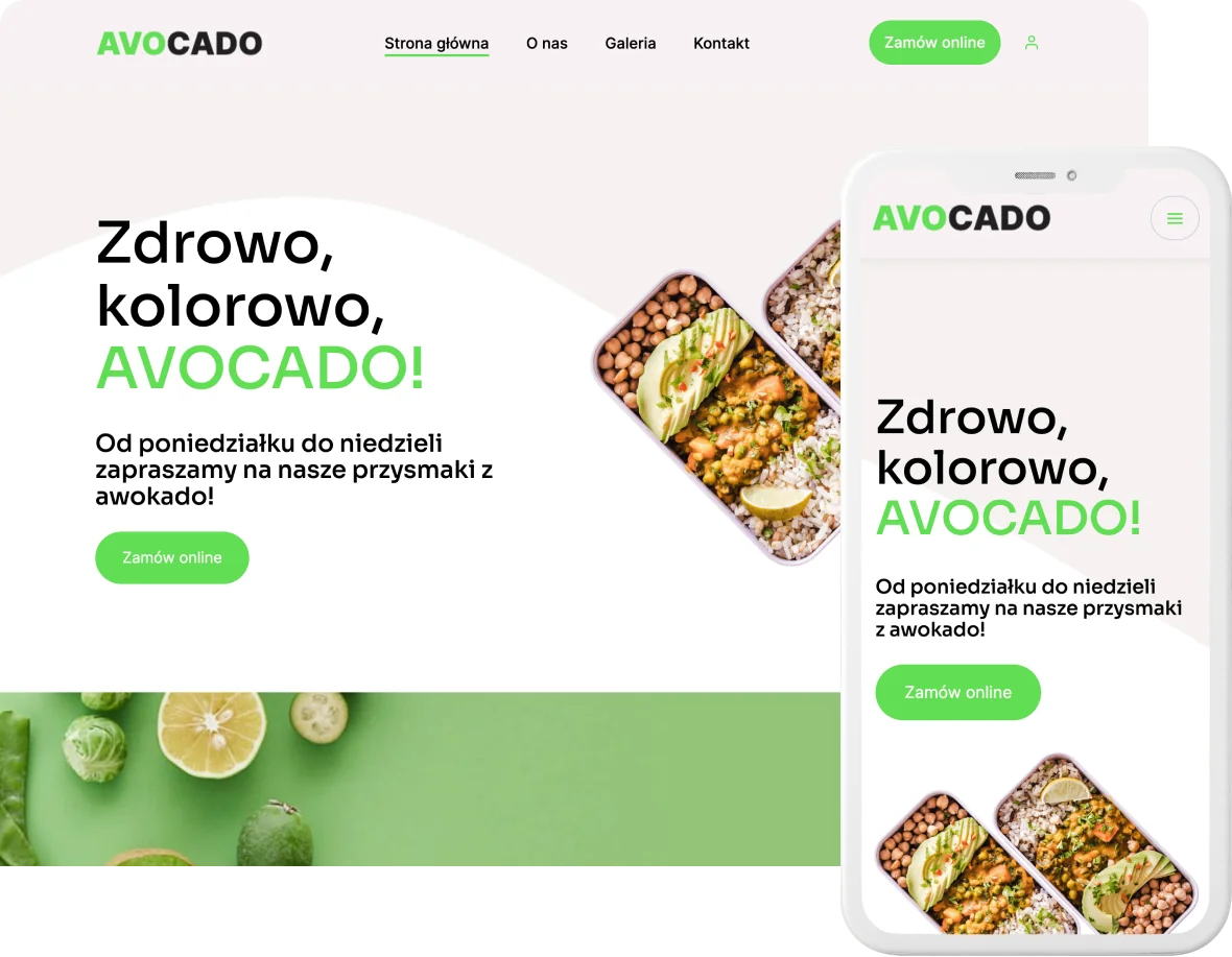 Przykładowy szablon strony internetowej od UpMenu