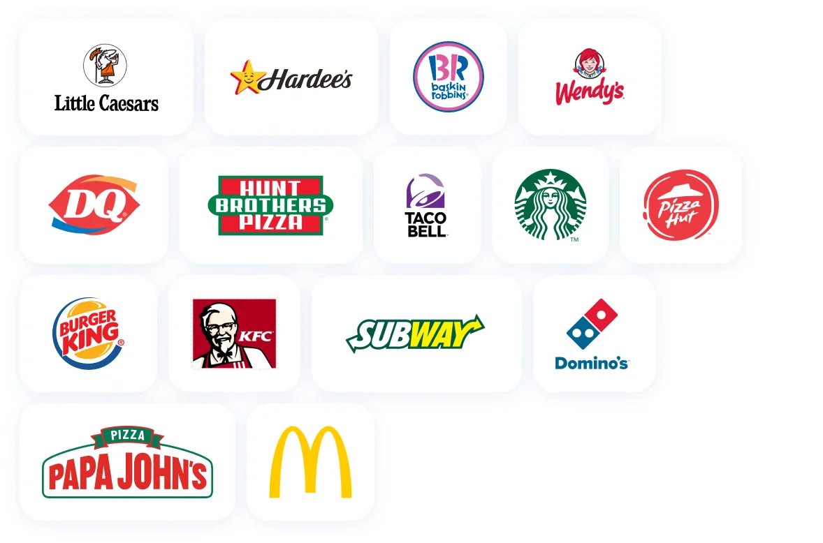 Illustration of the UpMenu restaurant platform and its integrations