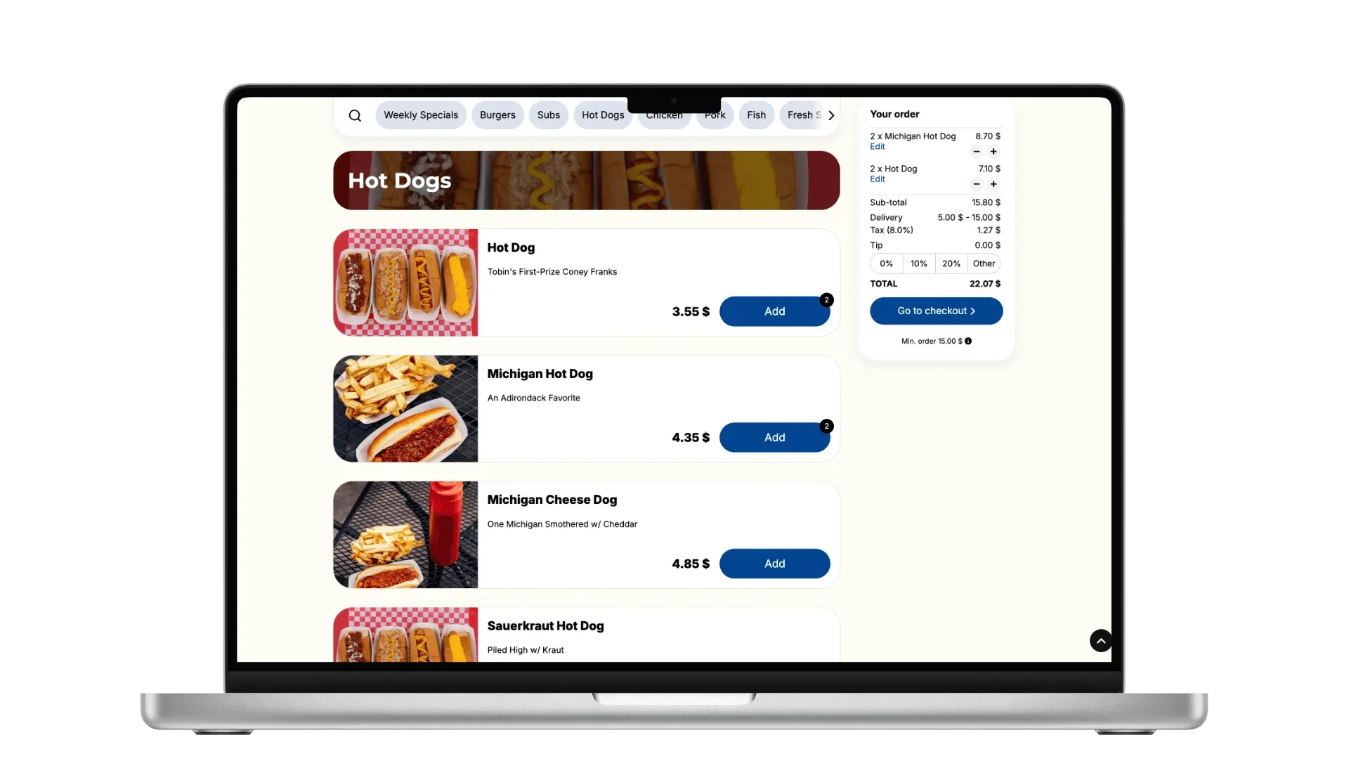The Wind-Chill Factory online ordering website