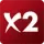 X2 logo