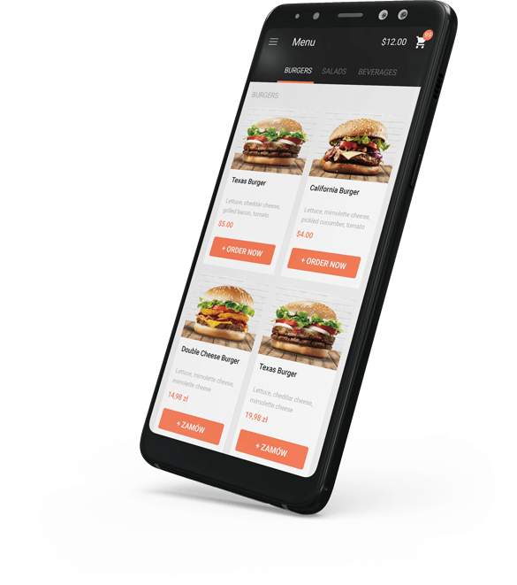online ordering mobile application example on Android