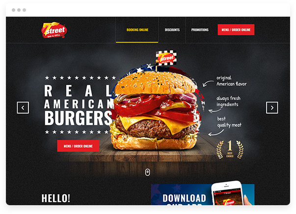Meat&Fit website designed in best website builder for restaurant