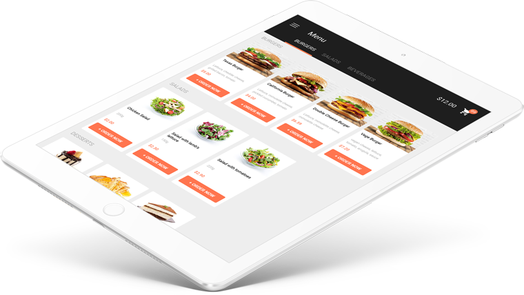 mobile application for iPad restaurant online ordering system