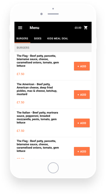 Flag Burger mobile app