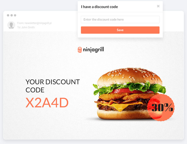 Promotion example for fast food menu items