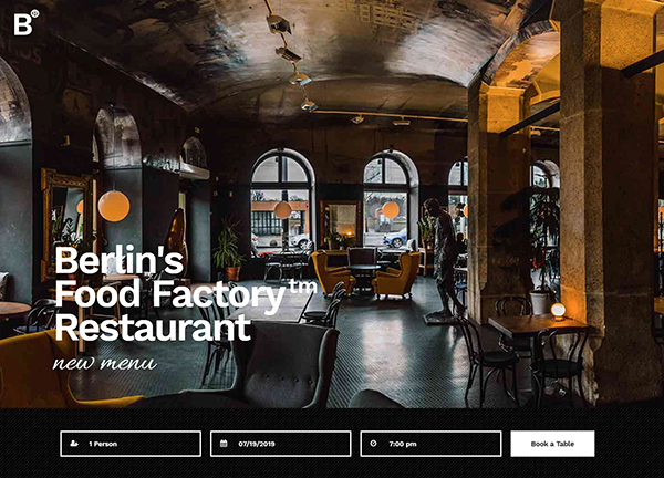 Bridge is one of the more popular wordpress restaurant themes for food businesses