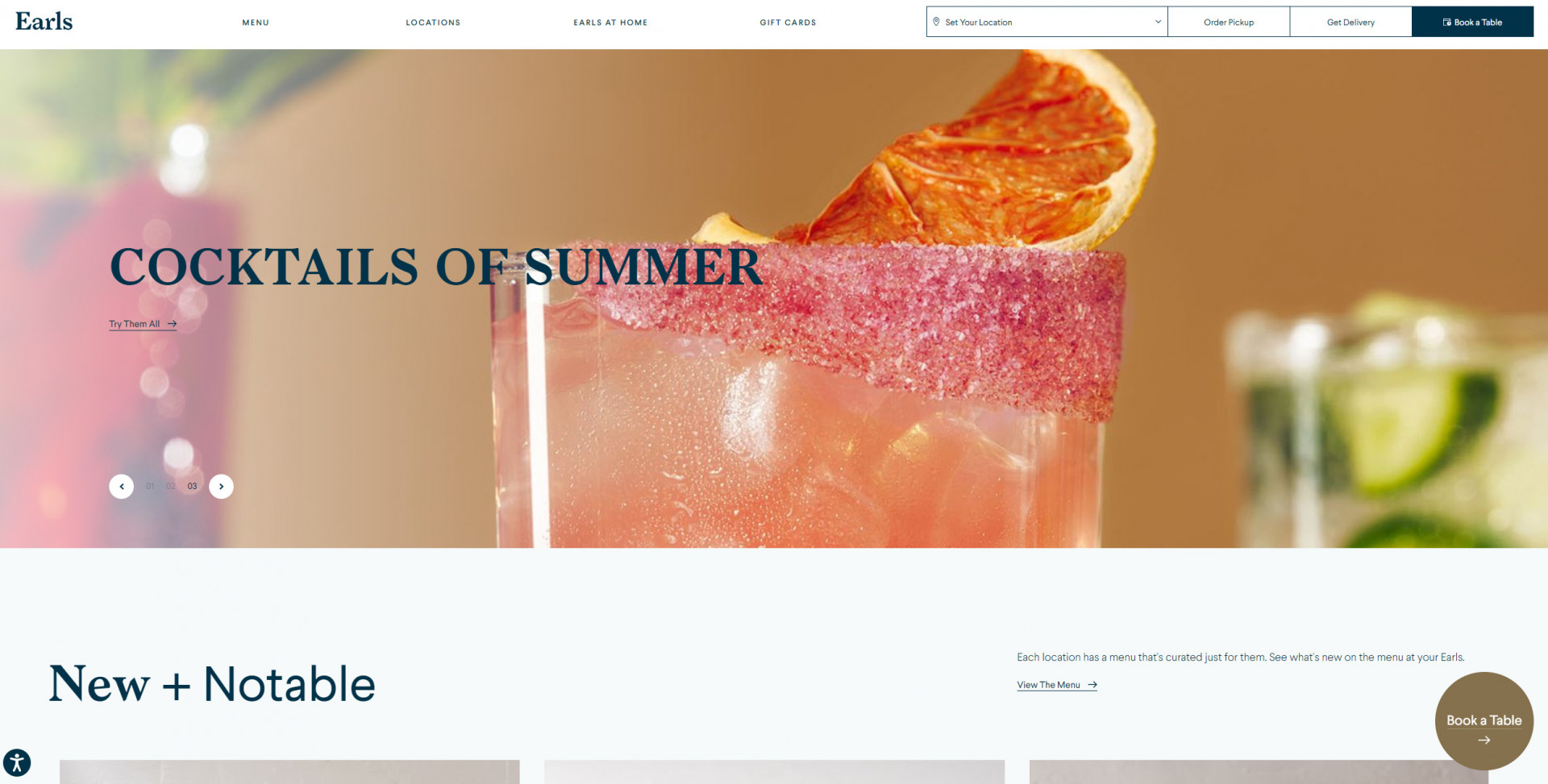 an example restaurant website for restaurants and bars 