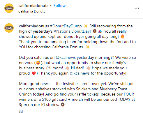  restaurant social media marketing - relevant hashtags example