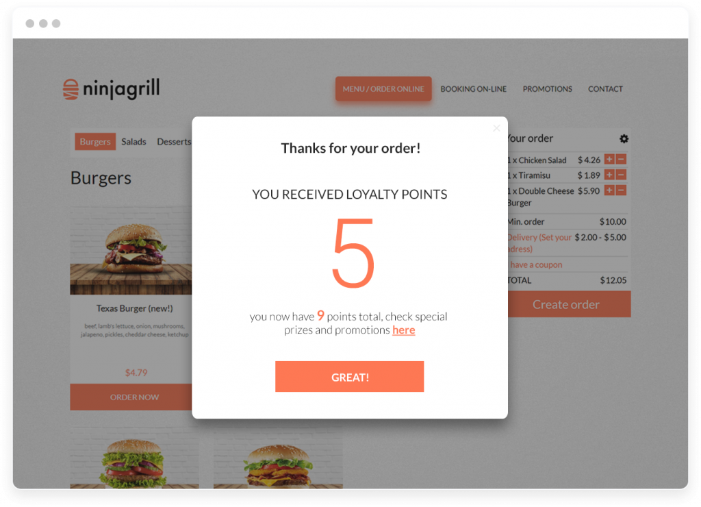 how to make a food delivery app loyalty points