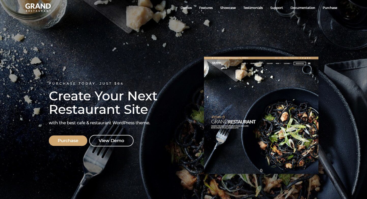 online food ordering WordPress theme Image of best restaurant WordPress template for stir fryed cuisine.