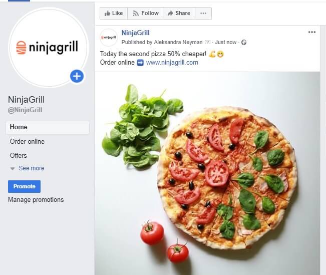 food promotion idea - promote your promotions on social media