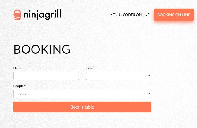 Online booking system on restaurant website.