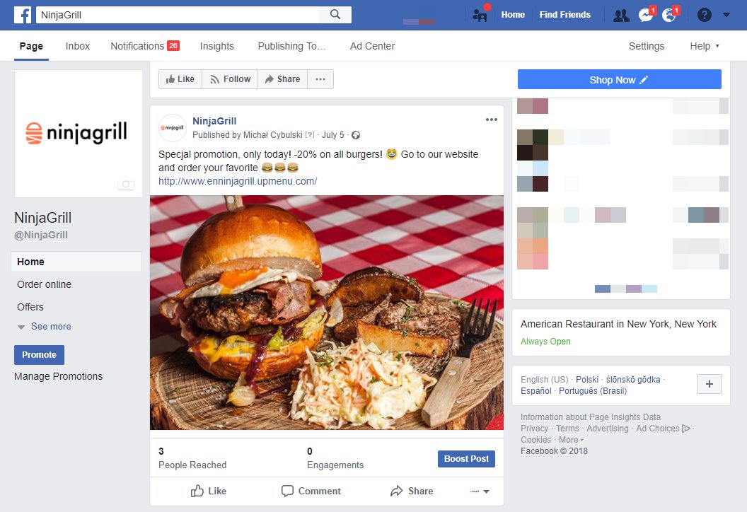 Restaurant online marketing with Facebook page ideas .