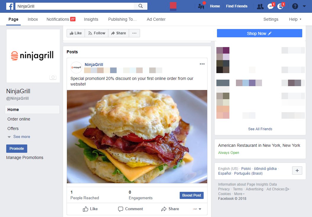 Restaurant online marketing ideas for Facebook posting