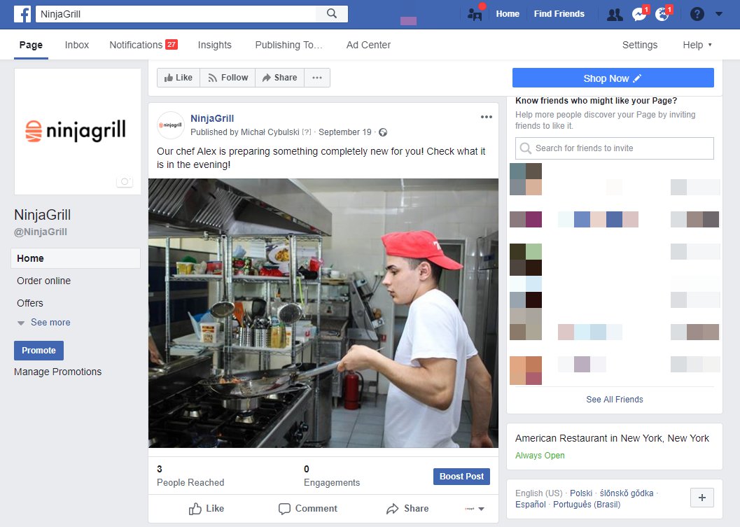 Facebook page ideas for restaurant online marketing