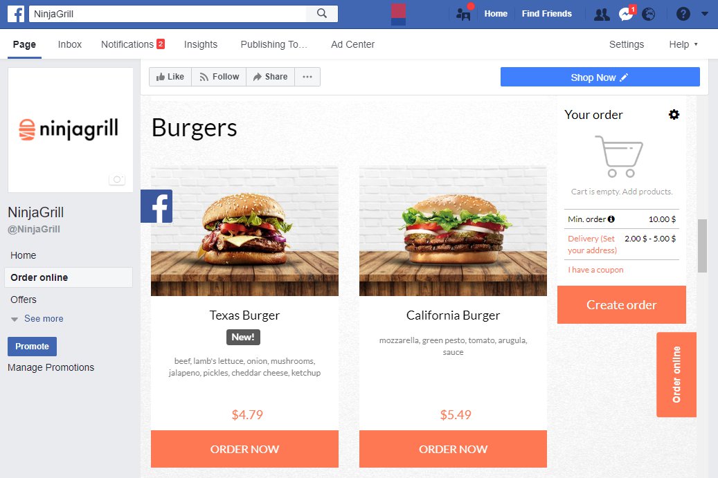 Restaurant Facebook page ideas.