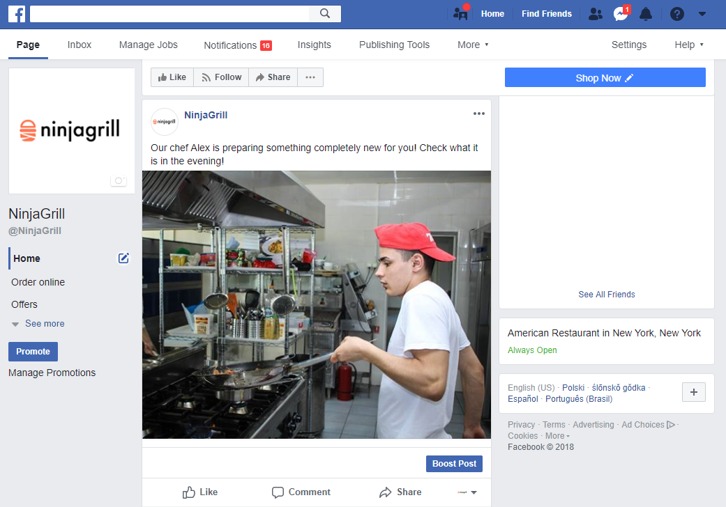 restaurant facebook post ideas restaurant kitchen shown on Facebook