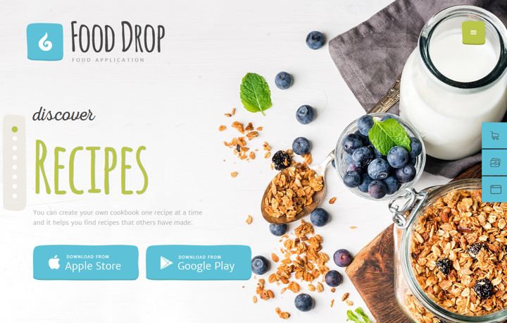 Food Drop WordPress template for restaurants