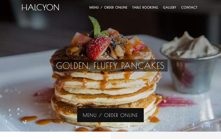 Halcyon the fanciest restaurant website template