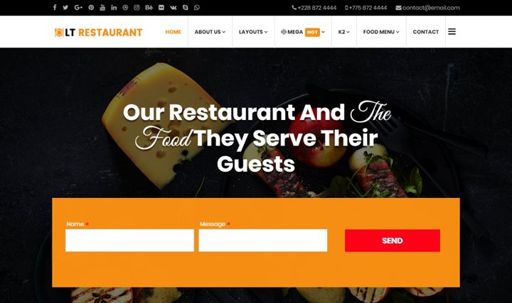 LT Restaurant website template