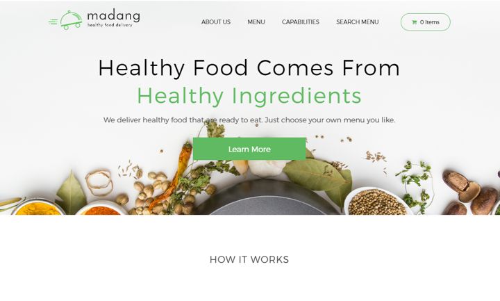 Madang restaurant website template