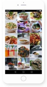 Making a beautiful Instagram grid - excellent restaurant marketing trend.