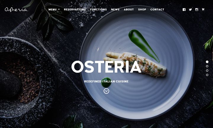 Osteria - Restaurant website theme for everyone