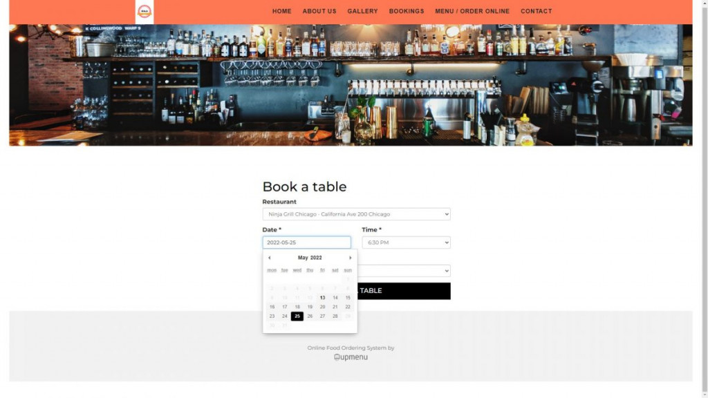 Table booking system