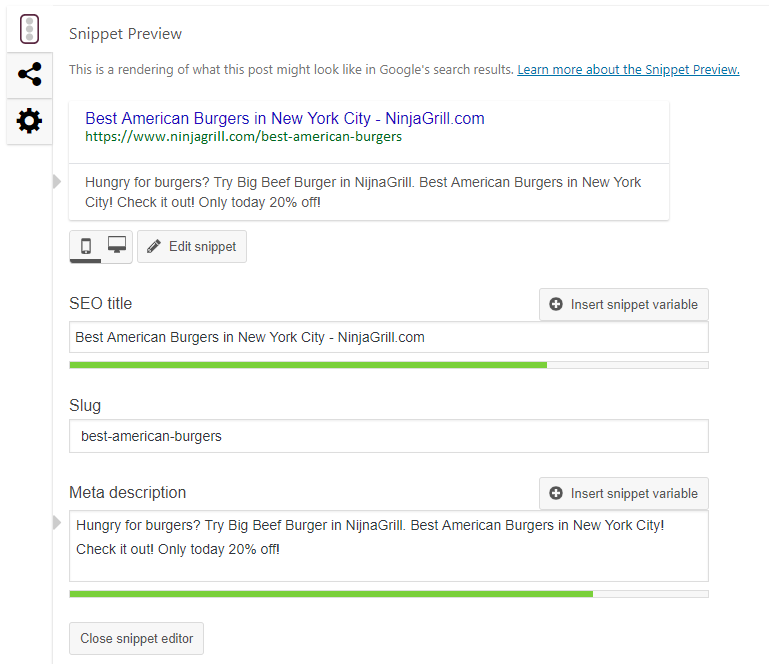 WordPress YOAST SEO plugin.