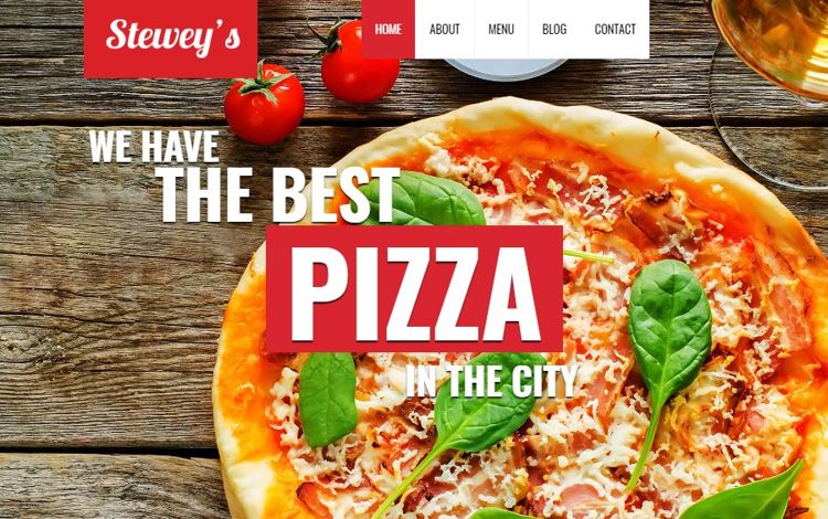 stewey's theme - pizza website theme designed to boost sales