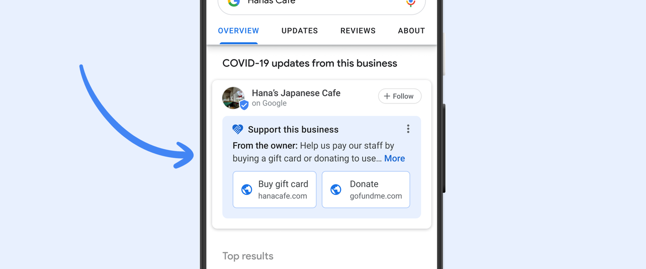 Google Business Profile For Restaurant - Where updates display