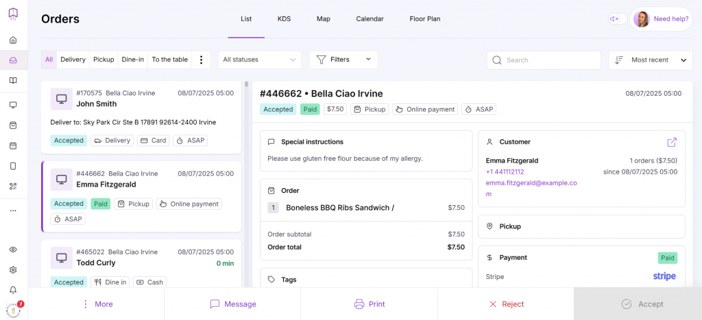 pre-order system example of a restaurant online ordering system with pre-ordering feature