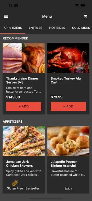 Branded mobile app for restaurant online ordering