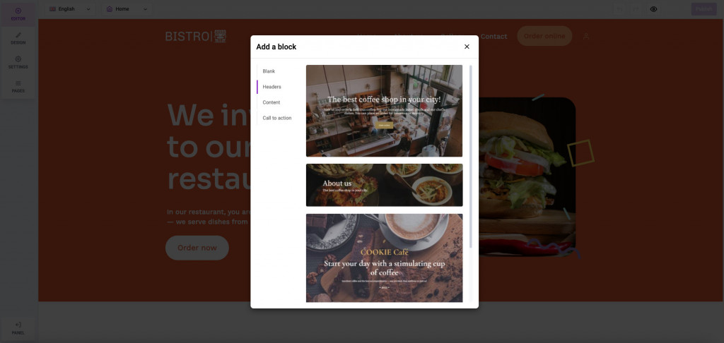UpMenu Website Builder Blocks & Elements