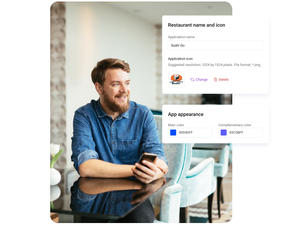 restaurant app builder - easy app customization