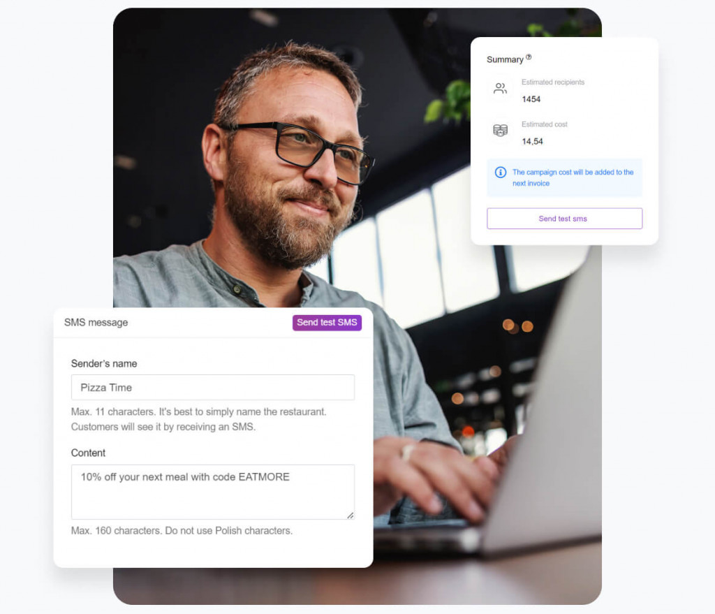 Set your Restaurant SMS Marketing campaigns in minutes