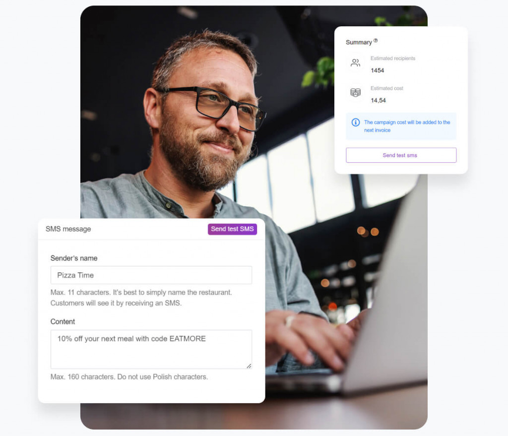 Set your Restaurant SMS Marketing campaigns in minutes