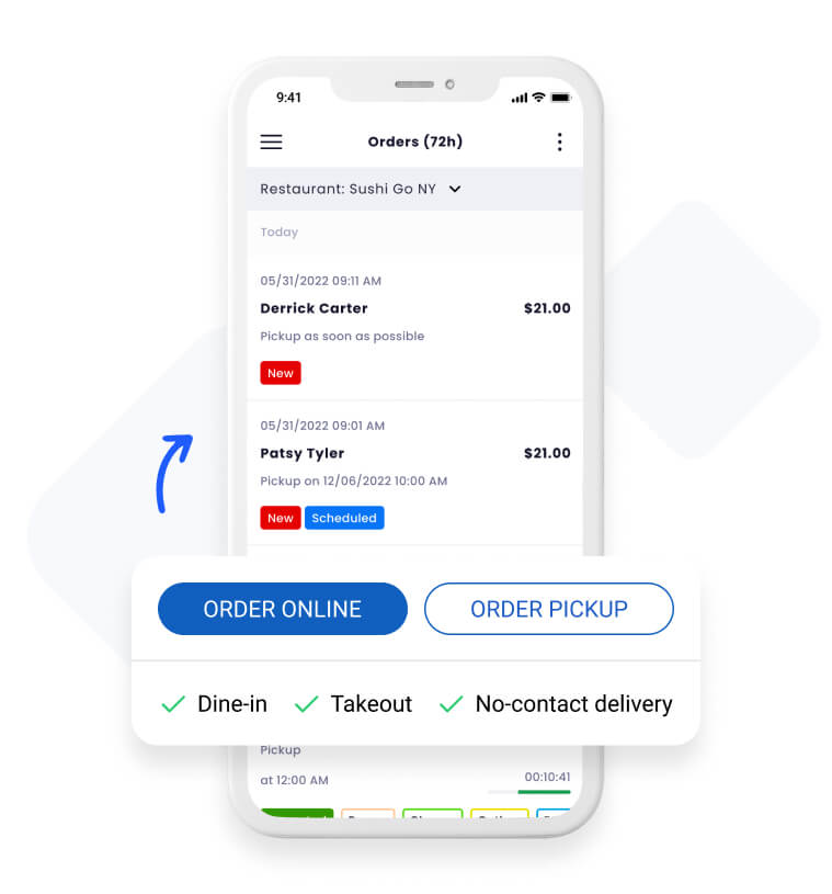 google food ordering - visibility