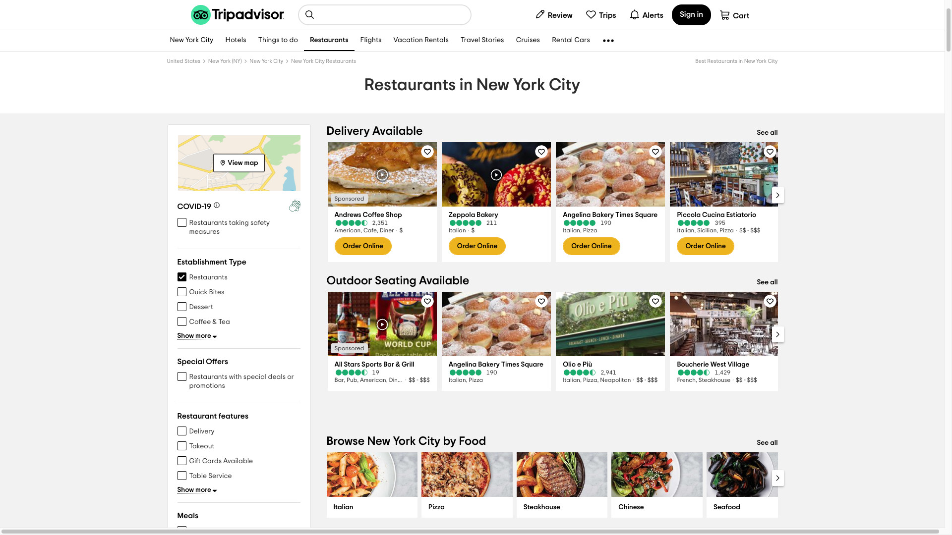 Restaurant Marketing Strategies - Examples of restaurants listed on Yelp and TripAdvisor 