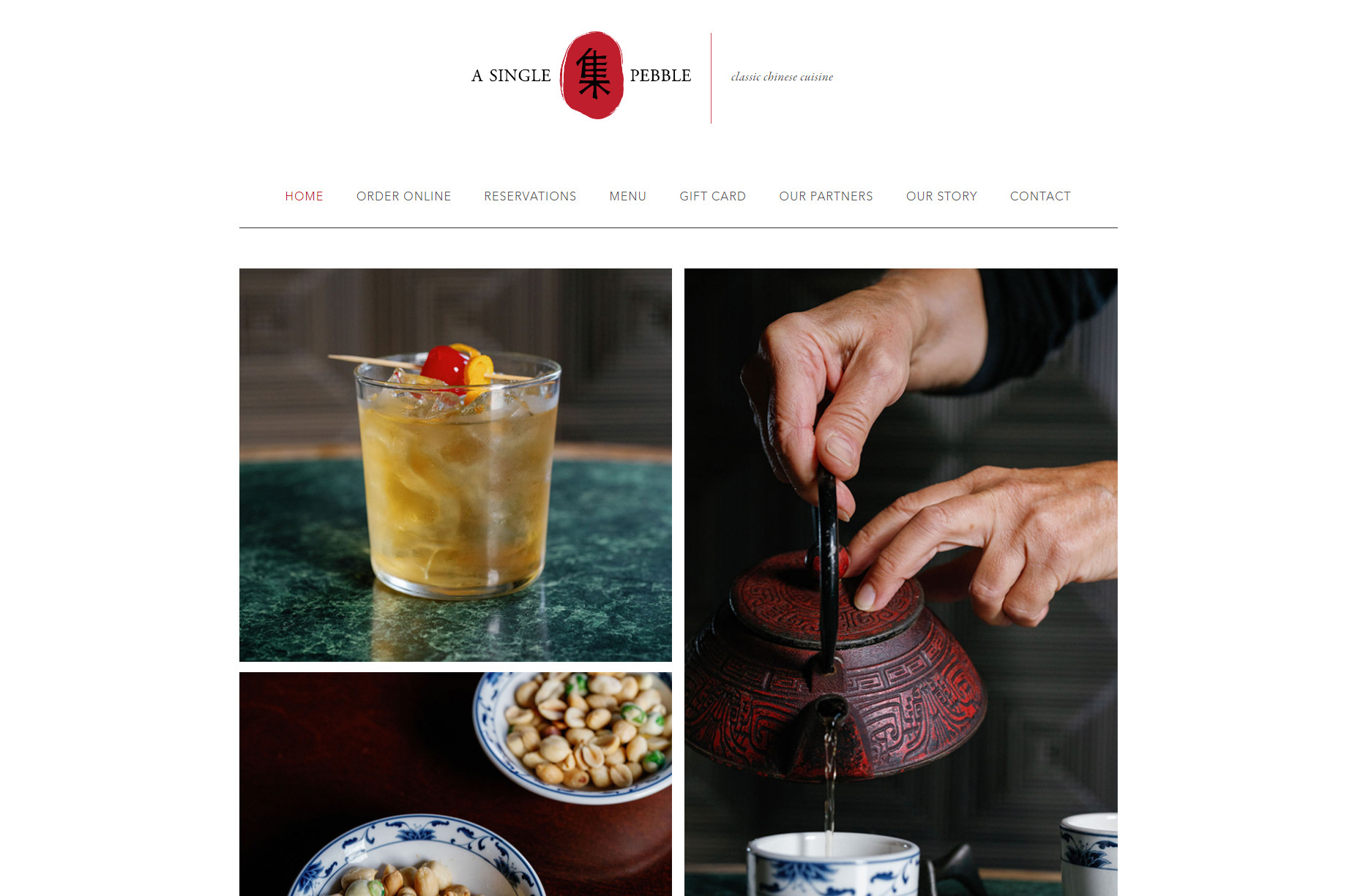 Best food website design example for asian cuisine