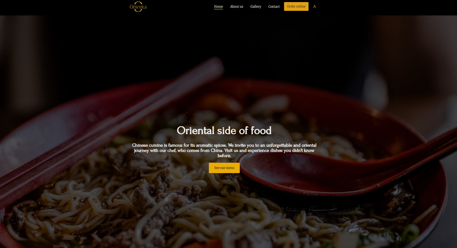 The best restaurant web design for oriental cuisine