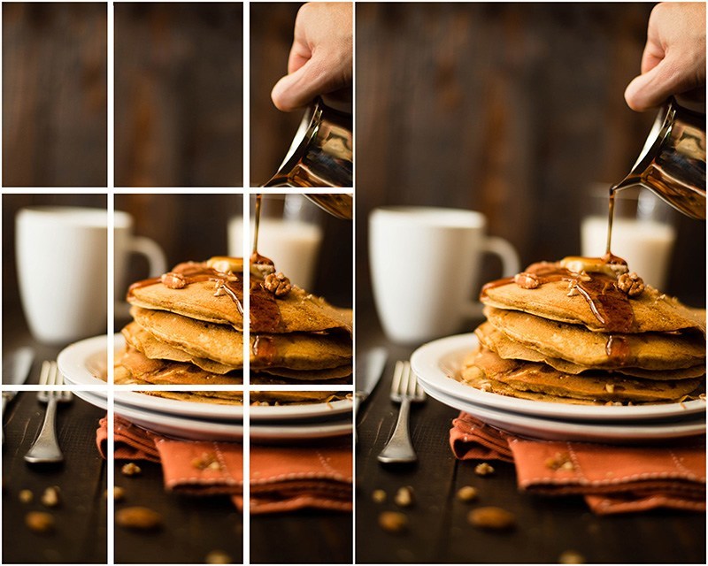 How to take pictures of food using the rule of thirds