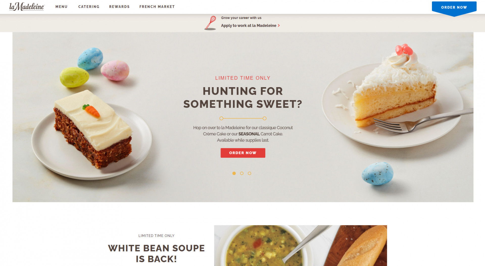 An example restaurant website template for restaurants that serve dessert