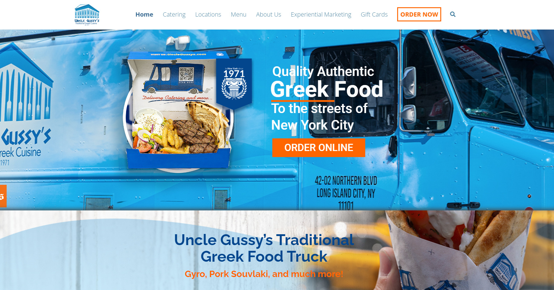 One of the best restaurant website examples for food trucks 