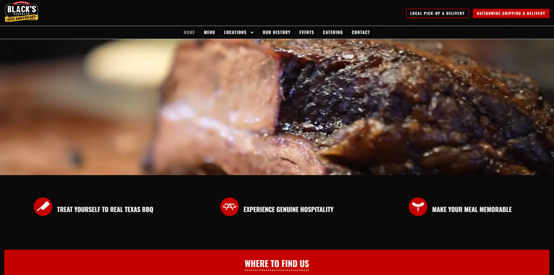 An example of the best restaurant website for steakhouses